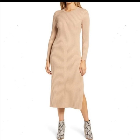 WAYF Ribbed Midi Dress - Picture 1 of 10
